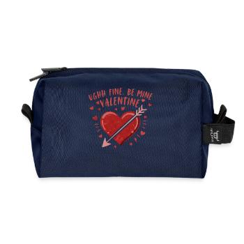 Herz mit Pfeil Valentinstag - Recycelte Kulturtasche - Navy - Vorne