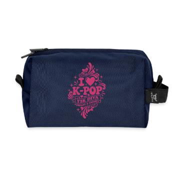 J’adore la diva K-Pop Y2K, rêveuse et coréenne - Trousse de toilette en tissu recyclé - marine - Devant