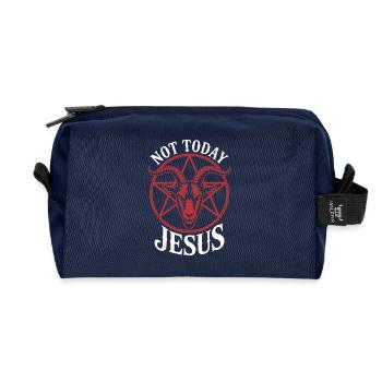 Nicht heute Jesus Goat Tee - Recycelte Kulturtasche - Navy - Vorne