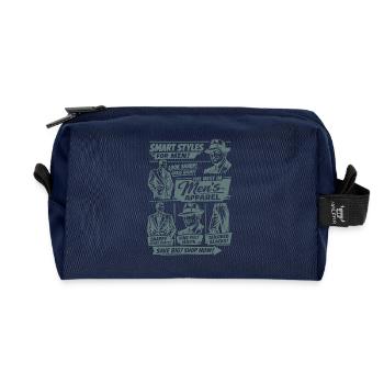 Retro Mode Nostalgie | Herren | Vintage Fashion - Recycelte Kulturtasche - Navy - Vorne