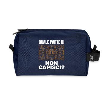 You don't understand electricians funny electrician - Recycled Toiletry Zip Bag - navy - Front