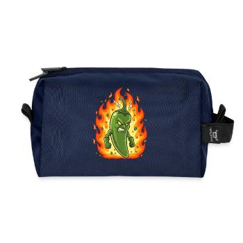 Fiery Chili Fighter - Recycled Toiletry Zip Bag - navy - Front