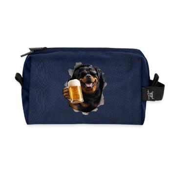 Rottweiler Bier - Recycelte Kulturtasche - Navy - Vorne