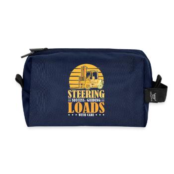 Staplerfahrer Englisch Spruch Stapler - Recycelte Kulturtasche - Navy - Vorne