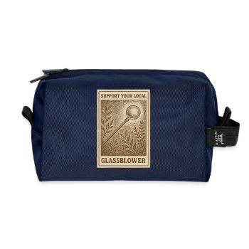 Lokale Glasbläser unterstützen | Handwerk - Recycelte Kulturtasche - Navy - Vorne