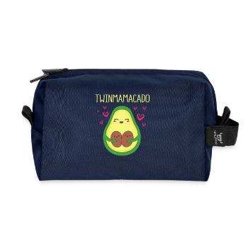 Twin Mom Twins Mom Gift - Recycled Toiletry Zip Bag - navy - Front