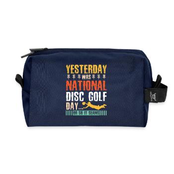 Disc Golf Gifts Disc Golf - Recycled Toiletry Zip Bag - navy - Front