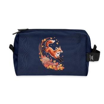 Fuchs Herbst Shirt – Elegantes Fuchs T-Shirt Wald  - Recycelte Kulturtasche - Navy - Vorne