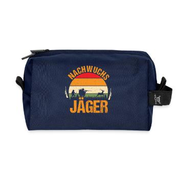 Jagd Ausbildung Jagen Waidmann Jäger - Recycelte Kulturtasche - Navy - Vorne