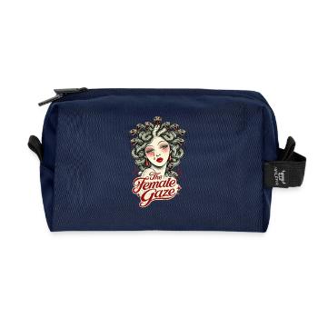 Medusa Gaze Vintage-Tattoo - Recycelte Kulturtasche - Navy - Vorne