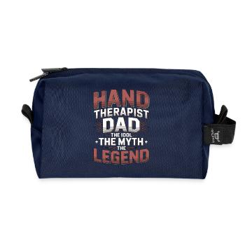 Hand Therapist Dad The Idol The Physical Therapist - Recycled Toiletry Zip Bag - navy - Front