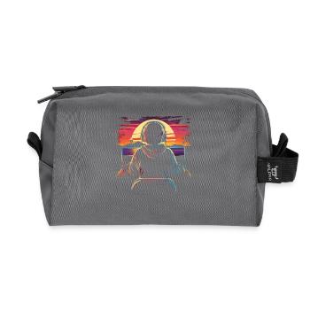 Gamer Synthwave - Trousse de toilette en tissu recyclé - anthracite - Devant