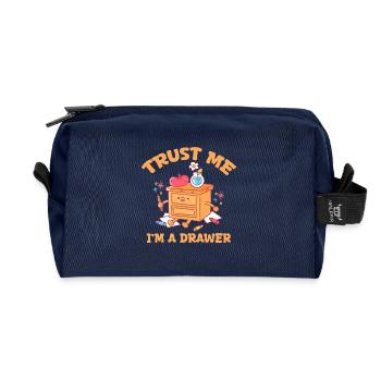 Lustiger Künstler Design Schöpfer Kunstlehrer Ich bin ein Draw - Recycelte Kulturtasche - Navy - Vorne