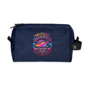Mother daughter cruise 2026 - Recycelte Kulturtasche - Navy - Vorne