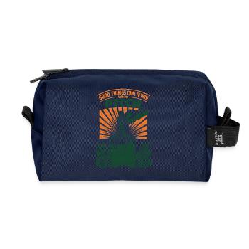 Gutes kommt mit Hefe | Hobbybrauen - Recycelte Kulturtasche - Navy - Vorne