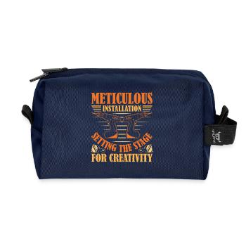 Trockenbau Trockenbauer Trockenbaumonteur - Recycelte Kulturtasche - Navy - Vorne