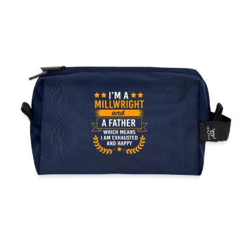 Mechaniker Maschinenbau CNC Schlosser - Recycelte Kulturtasche - Navy - Vorne