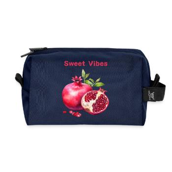 Sweet Vibes Granatapfelkunst - Recycelte Kulturtasche - Navy - Vorne