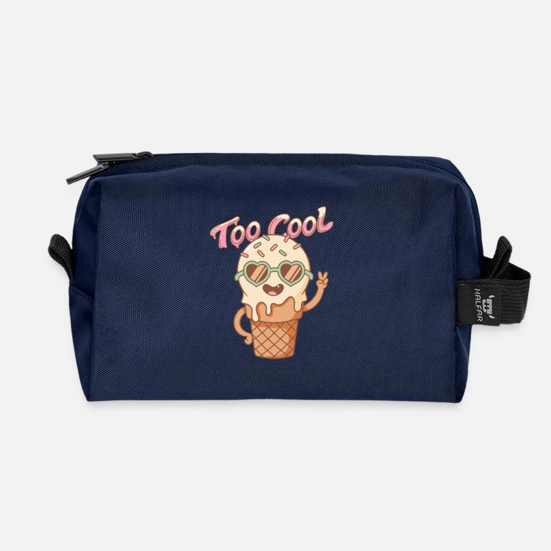Super Eis - Recycelte Kulturtasche - Navy