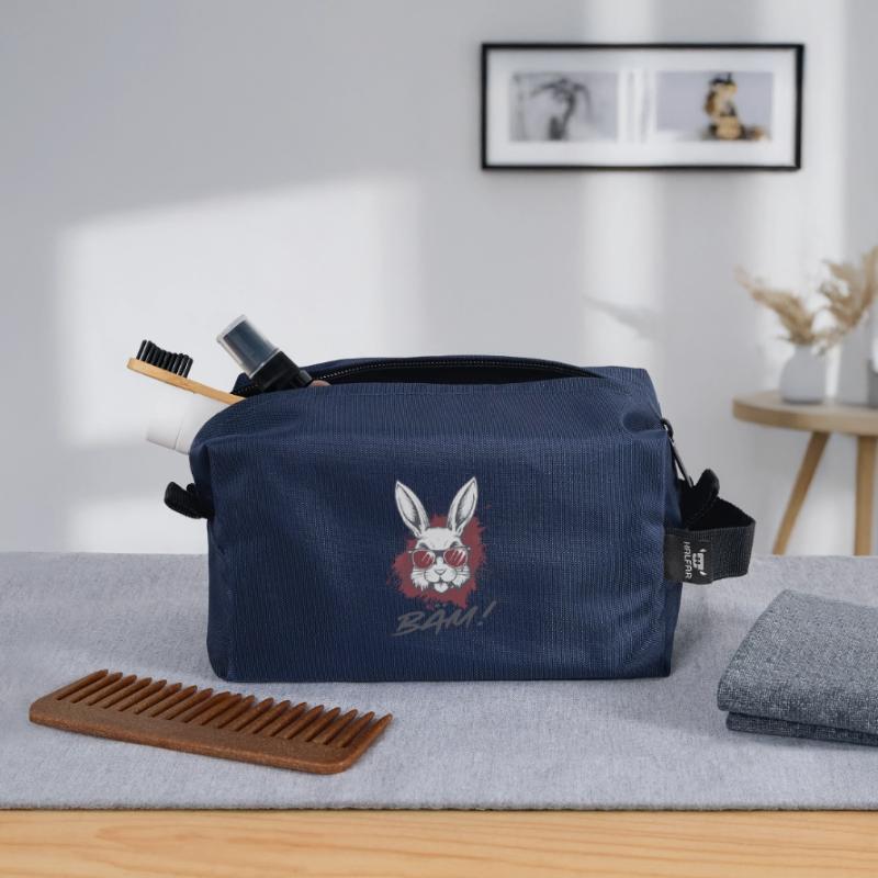 Cool Bunny BÄM Statement Statement Drôle Trousse de toilette en tissu recyclé