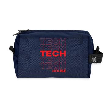 Piles néon de la Tech House - Trousse de toilette en tissu recyclé - marine - Devant