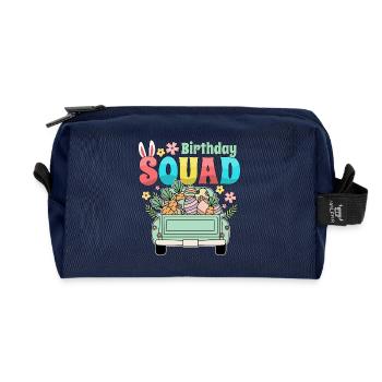 Birthday Squad Happy Easter Kids Birthday - Recycled Toiletry Zip Bag - navy - Front