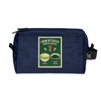 Usucha oder Koicha | Matcha Wissen - Recycelte Kulturtasche - Navy - Vorne
