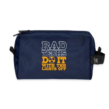 MRI Radiologist Radiology Rad Tech X-ray - Recycled Toiletry Zip Bag - navy - Front
