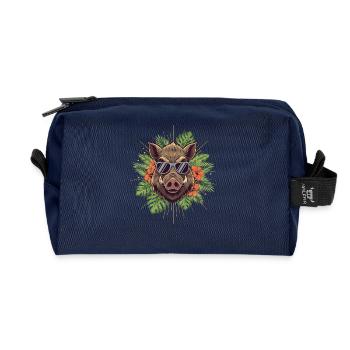 Sunglasses Warthog Tropical Style - Recycled Toiletry Zip Bag - navy - Front