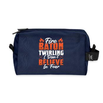 Tanzen Wirbel Tanzschule Feuerstab Tänzerin - Recycelte Kulturtasche - Navy - Vorne