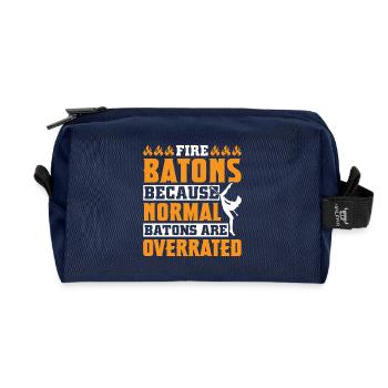 Tanzen Wirbel Tanzschule Feuerstab Tänzerin - Recycelte Kulturtasche - Navy - Vorne