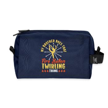 Tanzen Wirbel Tanzschule Feuerstab Tänzerin - Recycelte Kulturtasche - Navy - Vorne