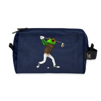 Frösche Golf - Recycelte Kulturtasche - Navy - Vorne