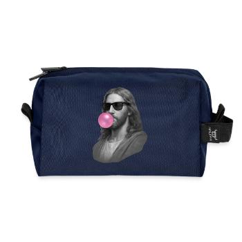 Jesus Christ mit Kaugummi und Sonnenbrille - Recycelte Kulturtasche - Navy - Vorne