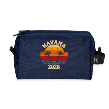 Havana 2026 Retro Sunset - Recycled Toiletry Zip Bag - navy - Front