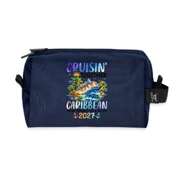 Cruisin Together Caribbean 2027 - Recycelte Kulturtasche - Navy - Vorne