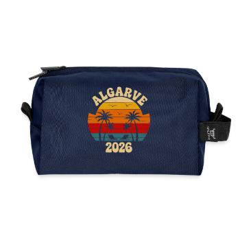 Algarve 2026 Palmen Sunset - Recycelte Kulturtasche - Navy - Vorne
