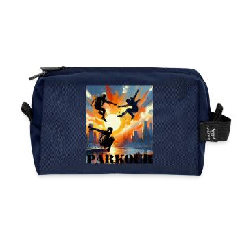 Parkour - Recycled Toiletry Zip Bag - navy - Front