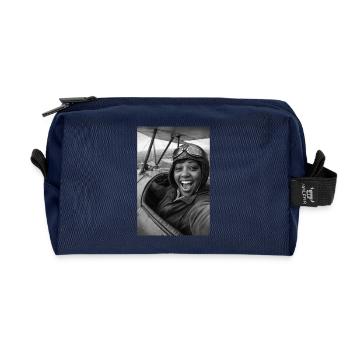 Bessie Coleman Selfie  - Recycelte Kulturtasche - Navy - Vorne