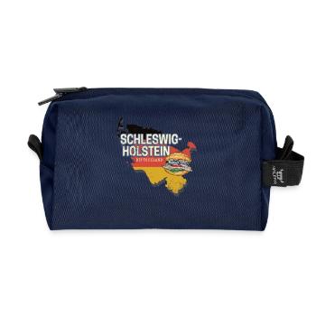 Schleswig-Holstein Deutschland Bundesland Souvenir - Recycelte Kulturtasche - Navy - Vorne