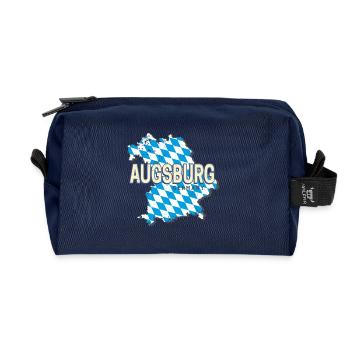 Augsburg City in Bavaria Germany Souvenir - Recycled Toiletry Zip Bag - navy - Front