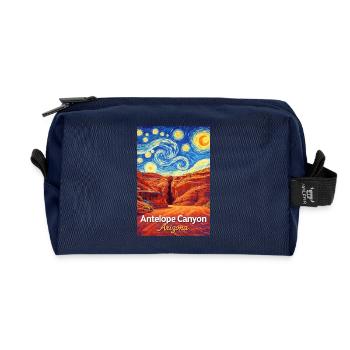 Antelope Canyon, Arizona – Nuit étoilée - Trousse de toilette en tissu recyclé - marine - Devant