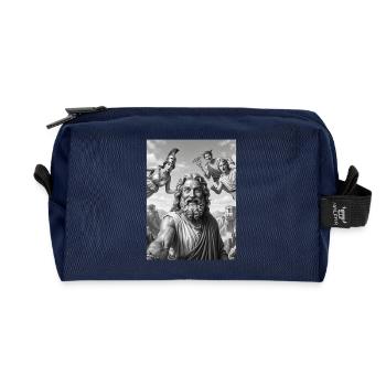 Zeus Selfie mit den Göttern - Recycelte Kulturtasche - Navy - Vorne