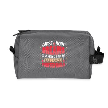 Nail Designer Nail Designer Cosmetics Nail Salon - Recycled Toiletry Zip Bag - anthracite - Front