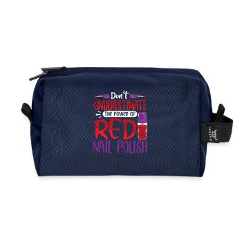 Nageldesigner Nageldesignerin Kosmetik Nagelstudio - Recycelte Kulturtasche - Navy - Vorne