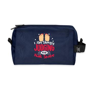Nail Designer Nail Designer Cosmetics Nail Salon - Recycled Toiletry Zip Bag - navy - Front