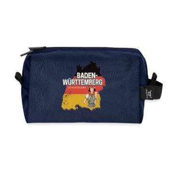 Baden-Württemberg Deutschland Bundesland Souvenir - Recycelte Kulturtasche - Navy - Vorne