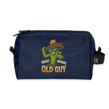NichtDurchschnittlicher Kaktus Old Guy - Recycelte Kulturtasche - Navy - Vorne