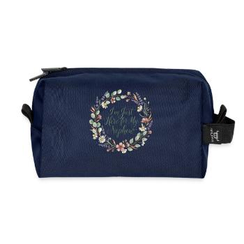 Tante, ich bin nur wegen meines Neffen hier. - Recycelte Kulturtasche - Navy - Vorne