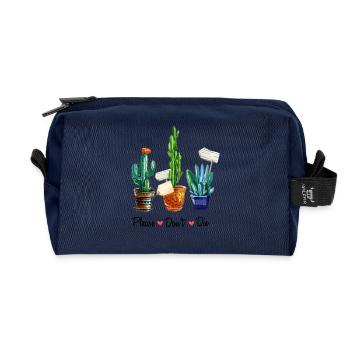 Plant Lover Boho - Recycled Toiletry Zip Bag - navy - Front